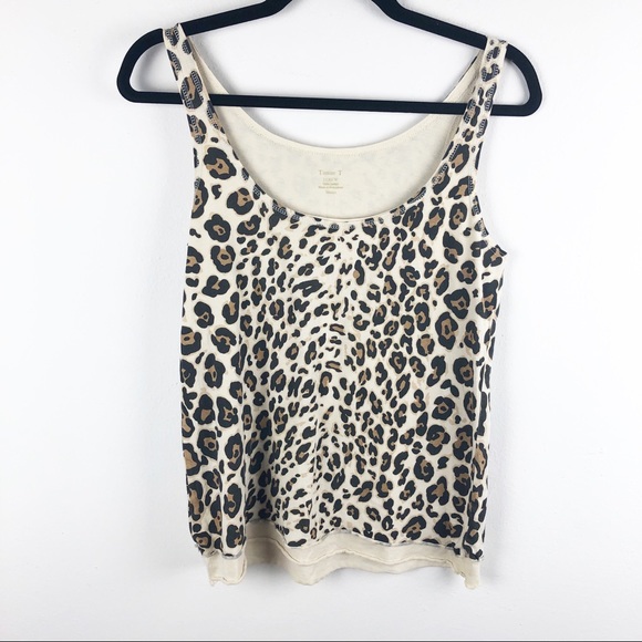 Download túlzásba éles Monoton leopard pattern tank top layered ...